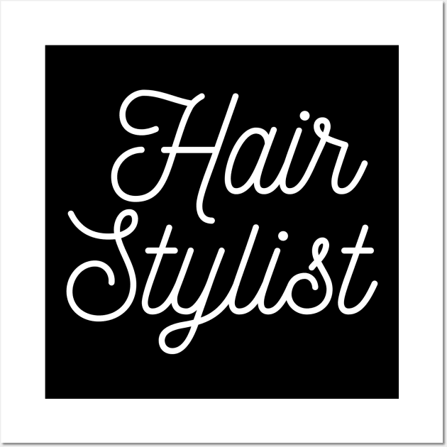 Hair stylist text lettering Wall Art by carolphoto